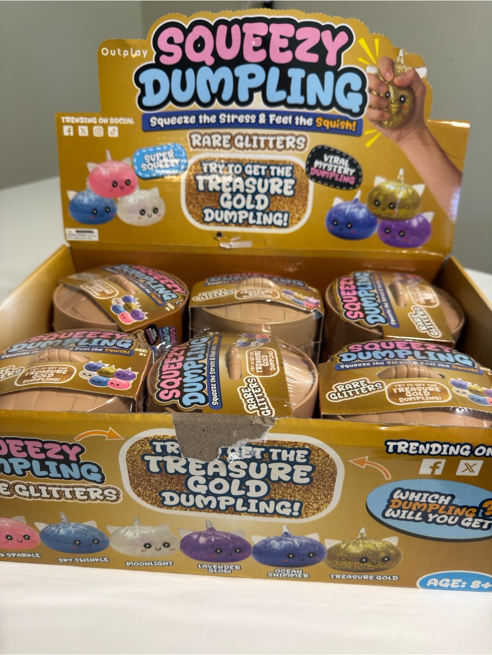 Squeezy Unicorn Dumpling Rare Glitters Treasure Gold - Gold